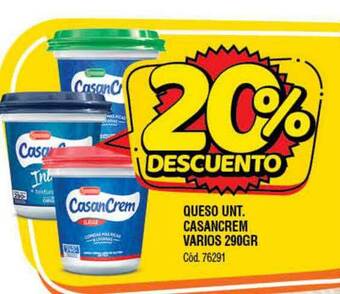Supermercados Yaguar Queso Unt. Casancrem Varios 290Gr oferta
