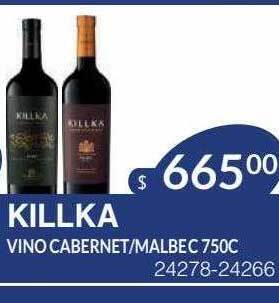 Masivos Killka vino cabernet malbec oferta