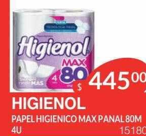 Masivos Higienol papel higienico max panal oferta
