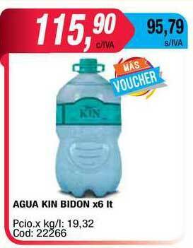 Maxiconsumo Agua Kin Bidon x 6 lt oferta
