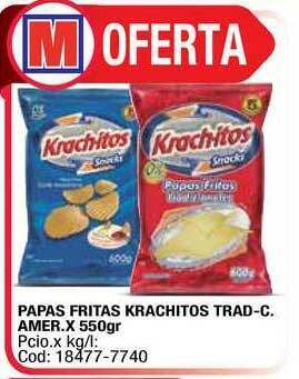 Maxiconsumo Papas Fritas Krachitos Trad-c Amer. x 550gr oferta