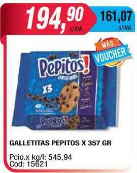 Maxiconsumo Galletitas Pepitos x 357gr oferta