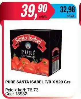 Maxiconsumo Pure Santa Isabel T/B x 520grs oferta
