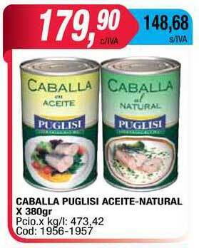 Maxiconsumo Caballa Puglisi Aceite-natural x 380gr oferta