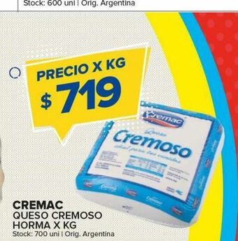 Carrefour Maxi Queso cremoso cremac x kg oferta