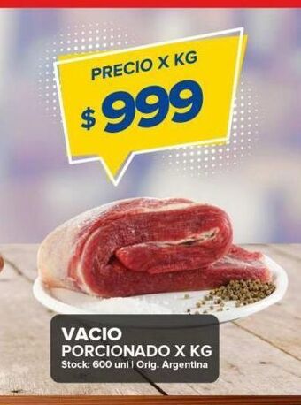 Carrefour Maxi Vacio porcionado x kg oferta