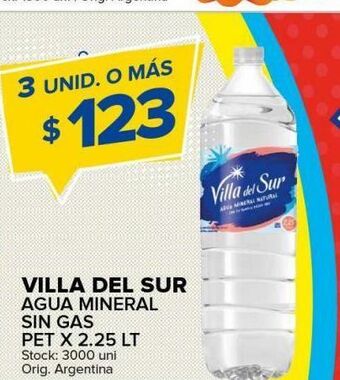 Carrefour Maxi Agua mineral villa del sur x 2,25l oferta