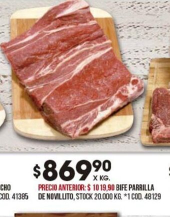 Coto Bife Parrilla De Novillito oferta