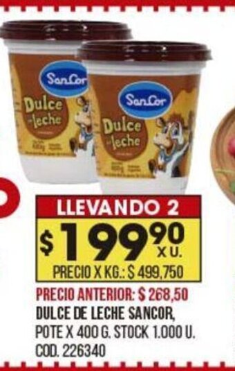Coto Dulce De Leche Sancor oferta