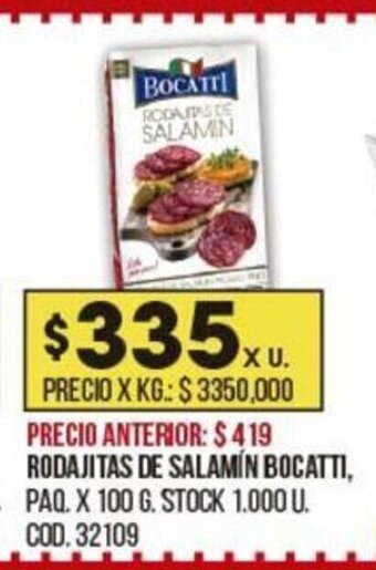 Coto Rodajitas De Salamin Bocatti oferta