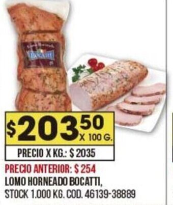 Coto Lomo Horneado Bocatti oferta