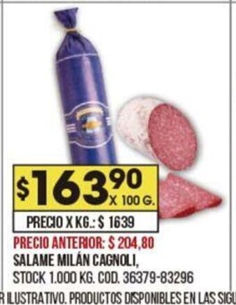 Coto Salame Milan Cagnoli, oferta