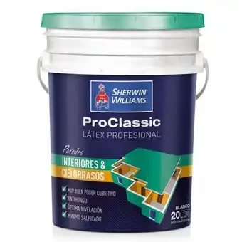 Easy Proclassic látex interior y cielorrasos sherwin williams20lts oferta