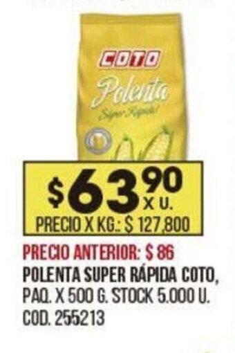Coto COTO polenta super rápida oferta