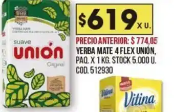 Coto UNIÓN yerba mate 4 flex oferta