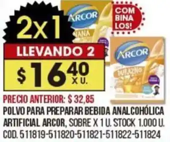 Coto ARCOR polvo para preparar bebida analcohólica artificial oferta