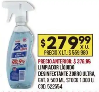 Coto ZORRO ULTRA limpiador liquido desinfectante oferta