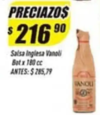 Supermercados Comodin Salsa inglesa vanoli bot x 180 cc oferta