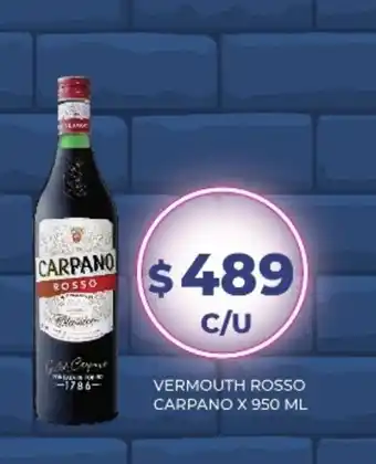 Supermercados Toledo CARPANO vermouth rosso carpano x 950 ml oferta