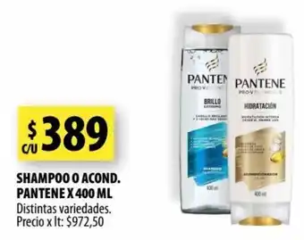 Punto Mayorista PANTENE shampoo o acond. pantene x 400 ml oferta