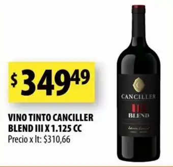 Punto Mayorista CANCILLER vino tinto canciller blend III X 1.125 cc oferta