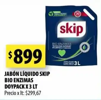 Punto Mayorista SKIP jabón liquido skip bio enzimas doypack x 3 LT oferta
