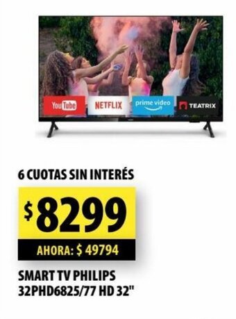 Punto Mayorista Smart tv philips 32PHD6825/77 HD 32" oferta