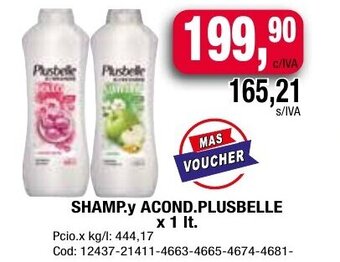 Maxiconsumo PLUSBELLE shamp.y acond. oferta