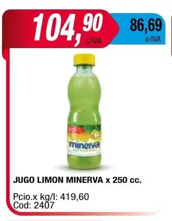 Maxiconsumo MINERVA jugo limon minerva x 250 cc. oferta