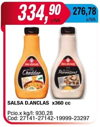 Maxiconsumo Salsa d.anclas x360 cc oferta