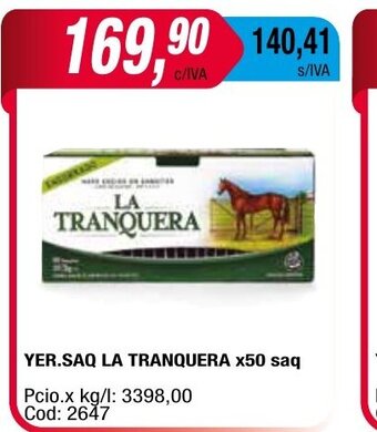 Maxiconsumo La Tranquera Yer Saq oferta