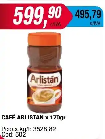 Maxiconsumo Arlistan Café oferta