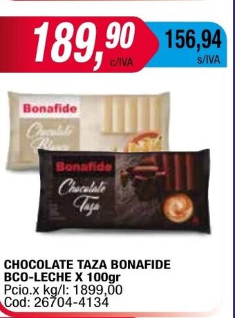Maxiconsumo Chocolate Taza Bonafide Bco-Leche oferta