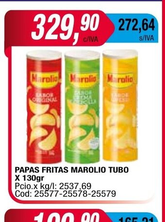 Maxiconsumo Papas Fritas Marolio Tubo oferta