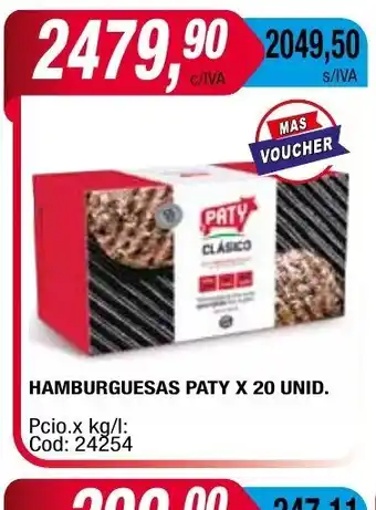 Maxiconsumo Hamburguesas Paty x20 Unid oferta