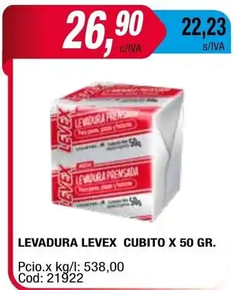 Maxiconsumo Levadura Levex Cubito x50gr oferta
