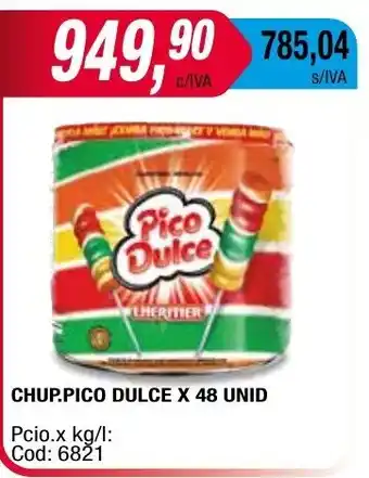 Maxiconsumo Chup Pico Dulce x48 Unid oferta