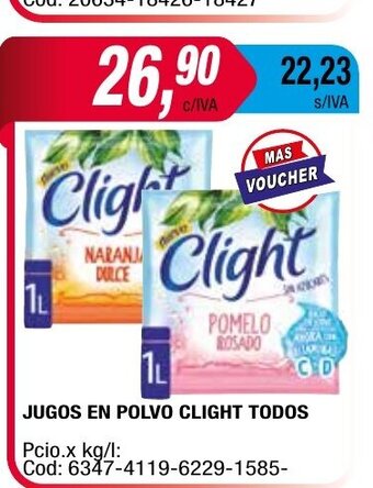 Maxiconsumo Jugos En Polvo Clight Todos oferta