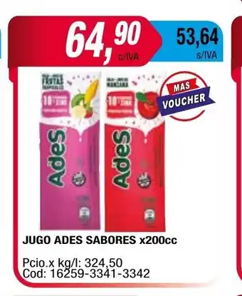 Maxiconsumo Ades Sabores Jugo oferta