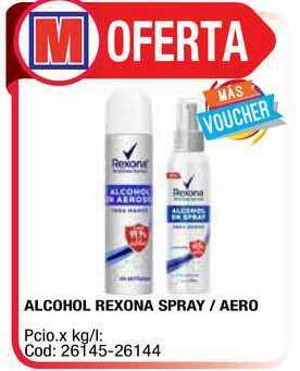 Maxiconsumo Alcohol Rexona Spray / Aero oferta