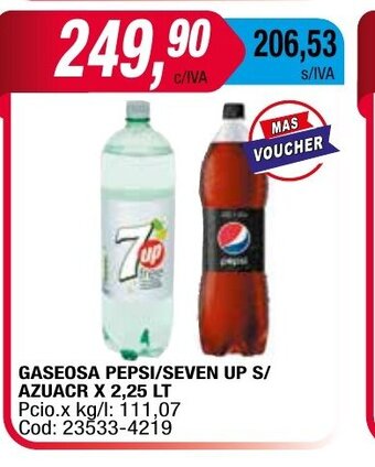 Maxiconsumo Gaseosa Pepsi/Seven Up oferta