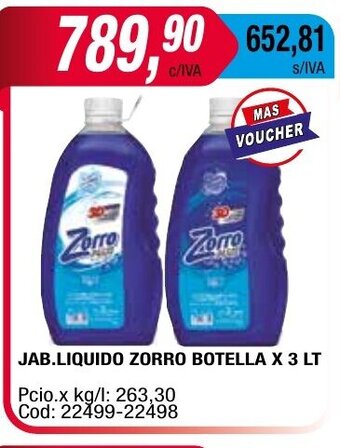 Maxiconsumo Zorro Jab Liquido Botella oferta