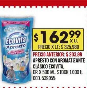 Coto Apresto con aromatizante clásico ecovita oferta