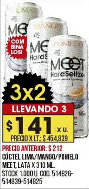 Coto Cóctel lima mango pomelo meet oferta