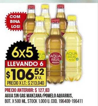 Coto Agua sin gas manzana pomelo aquarius oferta