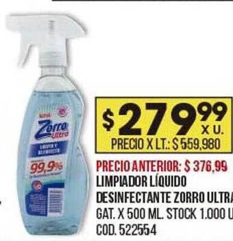 Coto Limpiador líquido desinfectante zorro ultra oferta
