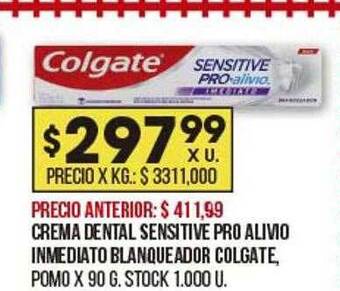 Coto Crema dental sensitive pro alivio inmediato blanqueador colgate oferta