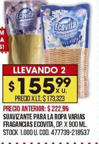Coto Suavizante para la ropa varias fragancias ecovita oferta