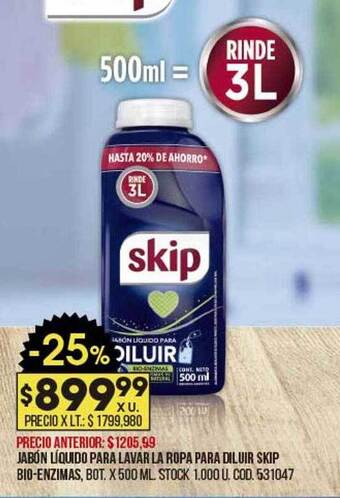 Coto Jabón líquido para lavar la ropa para diluir skip bio-enzimas oferta