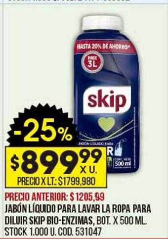 Coto Jabón líquido para lavar la ropa para diluir skip bio-enzimas oferta